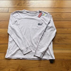 Vineyard Vines Light Pink/lavender Women's Long Sleeve Tee